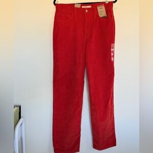 NWT Levi's Vibrant Burnt Orange Corduroy Pants